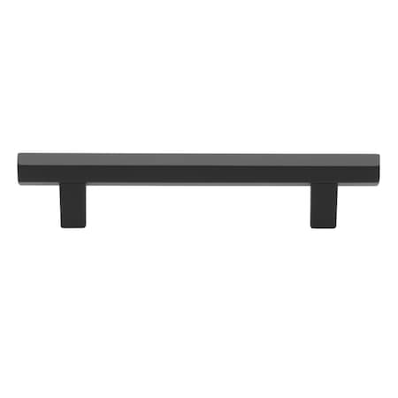 Gliderite Hardware 5-1/16 in. Center to Center Hexagon Bar Pull Matte Black 4791-128-MB-1